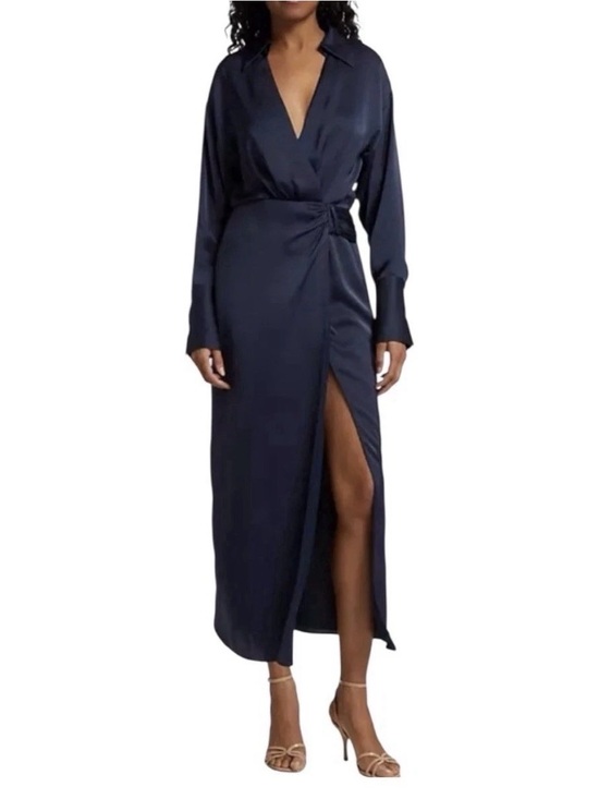 House of Harlow 1960 Dresses & Skirts - House Of Harlow 1960 Navy Chiffon Wrap Dress Sz Large